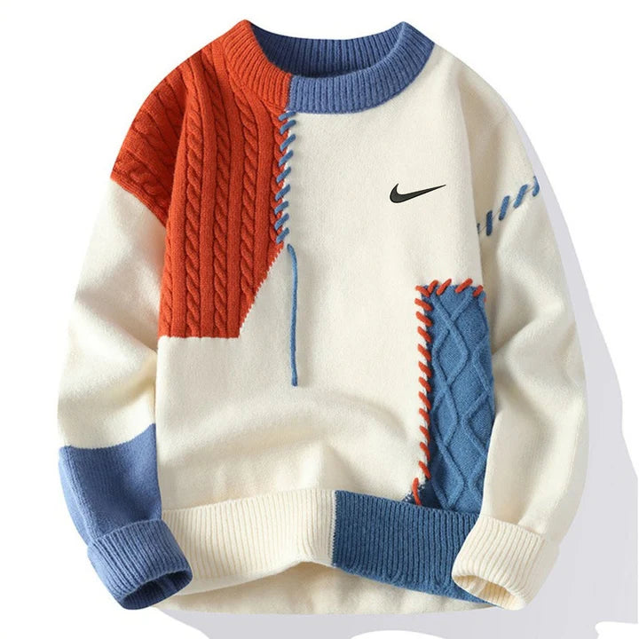Casual Patchwork Sweater – RÄUMUNGSVERKAUF