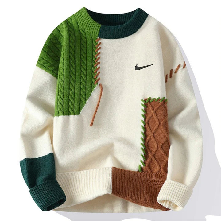 Casual Patchwork Sweater – RÄUMUNGSVERKAUF